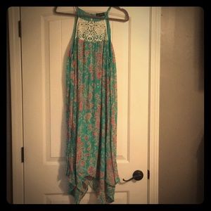 XL summer dress w/ asymmetrical hem